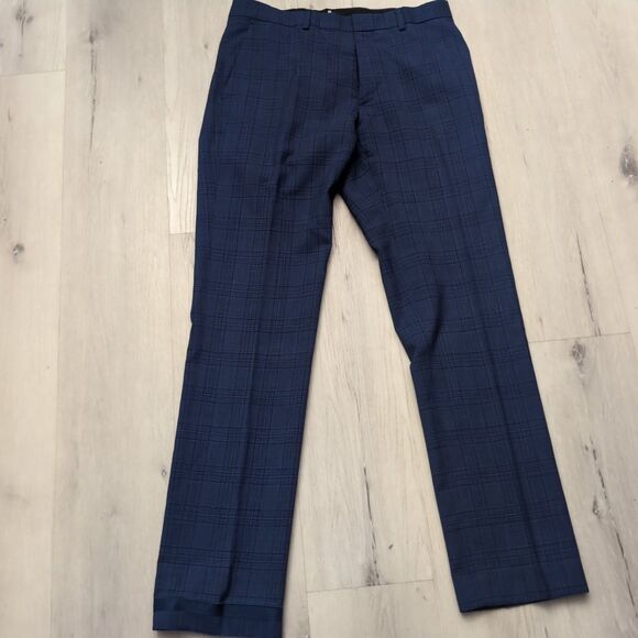 Charles Tyrwhitt Pants Mens 32 Blue Wool Charles Tyrwhitt Pants Slim - Picture 2 of 5